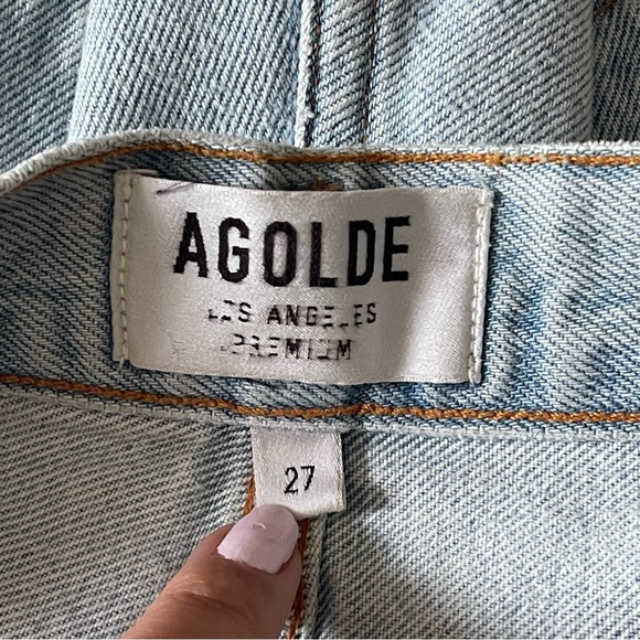 AGOLDE Dee Denim Short Light Wash High Rise Size 27 - Picture 4 of 6